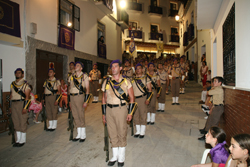 Banda de Cornetas y Tambores Fundación(boinas moradas)