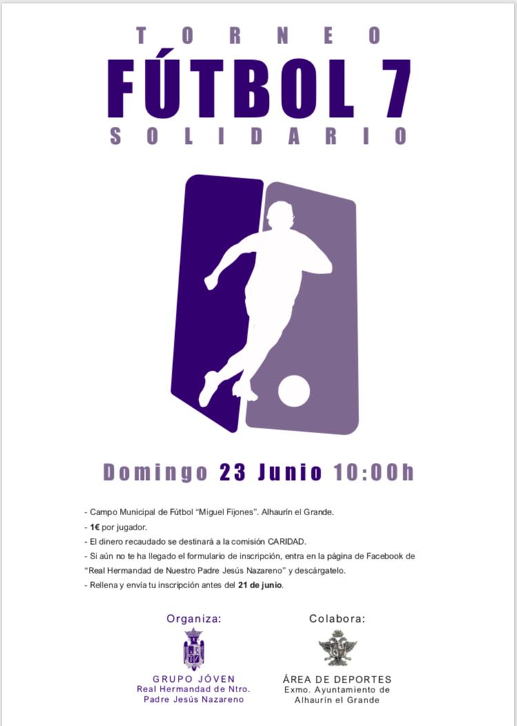 El Grupo Joven organiza el “Torneo de Fútbol  7 Solidario”