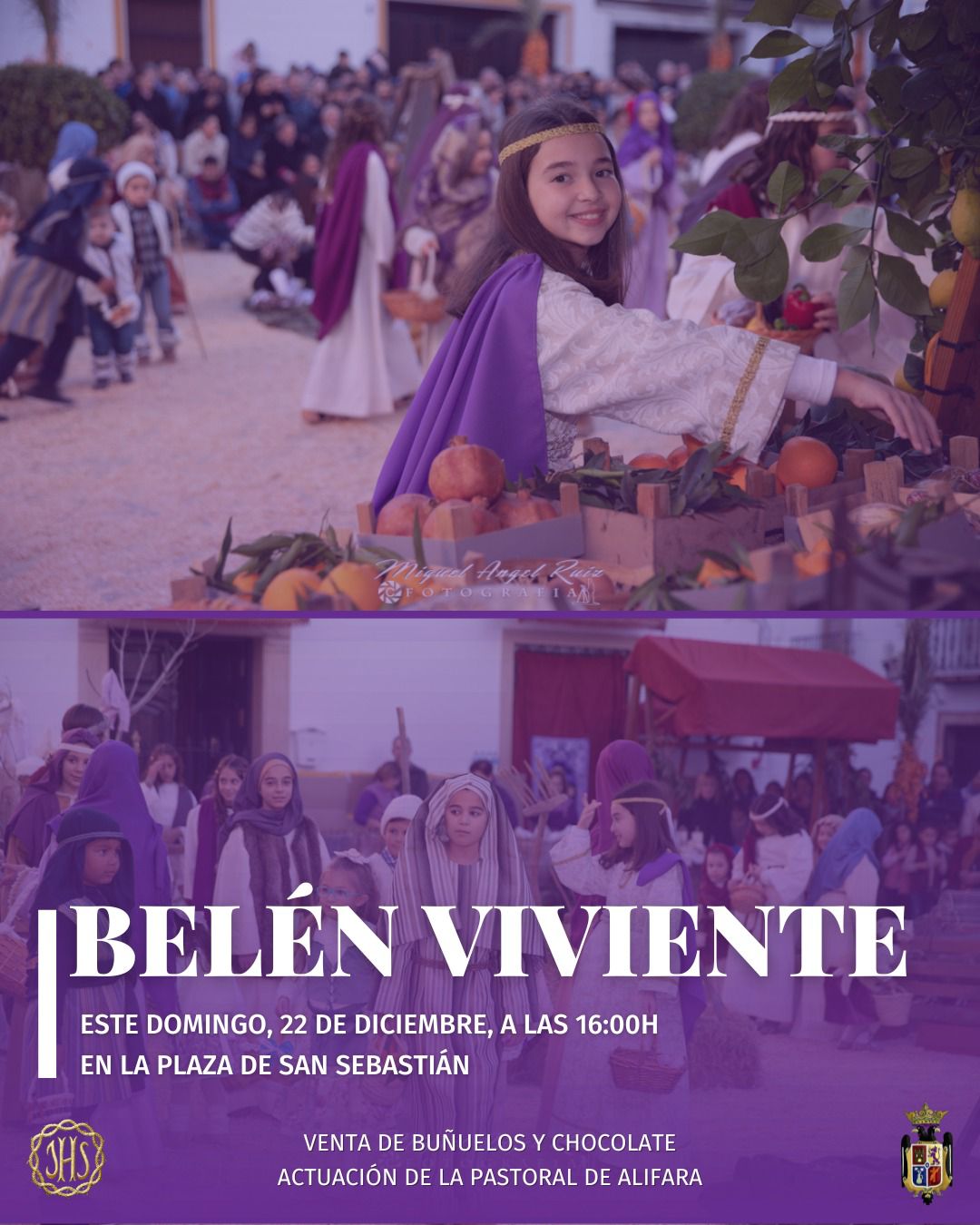 Belén viviente en la Plaza de San Sebastián